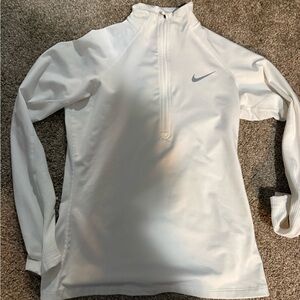 Nike White Quarter-Zip Top
